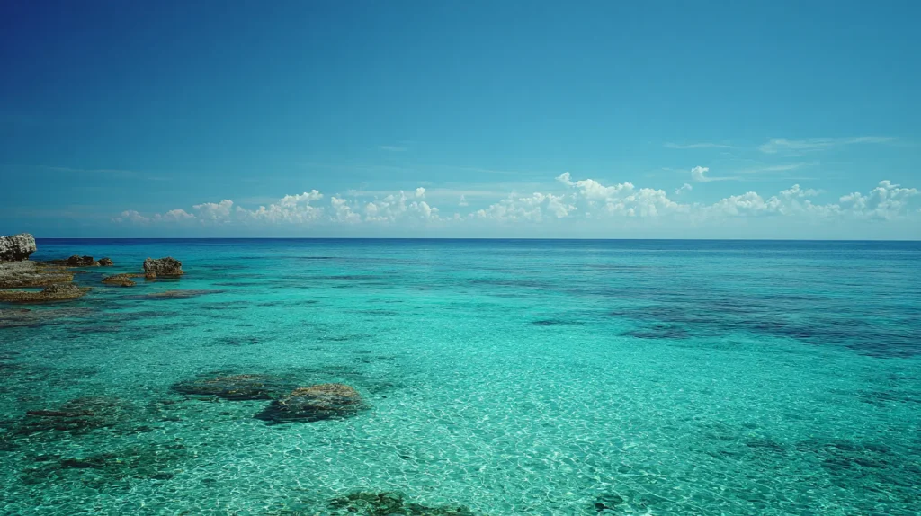 Océano azul, sin permiso